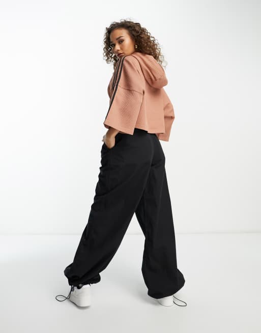 adidas Originals Adicolor cropped hoodie in orange