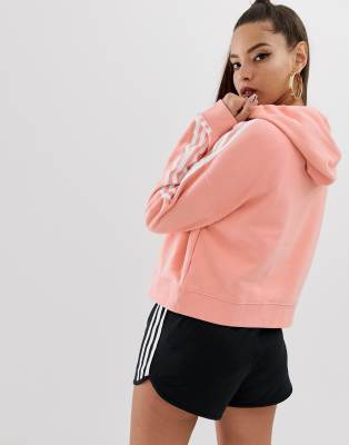 adidas cropped hoodie rosa