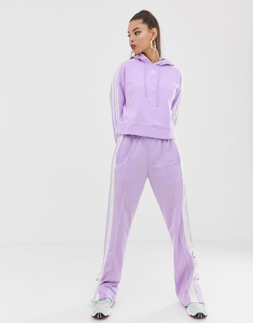 Adidas originals adicolor cropped hoodie in lilac best sale