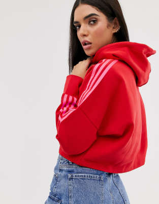 adidas cropped hoodie topshop