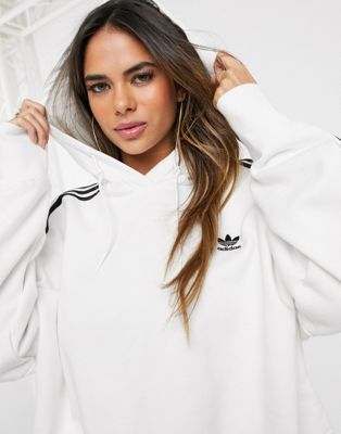 adidas Originals adicolor cropped hoodie in white | ASOS