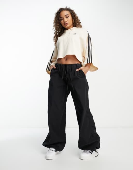Adidas originals adicolor cropped hoodie in white discount