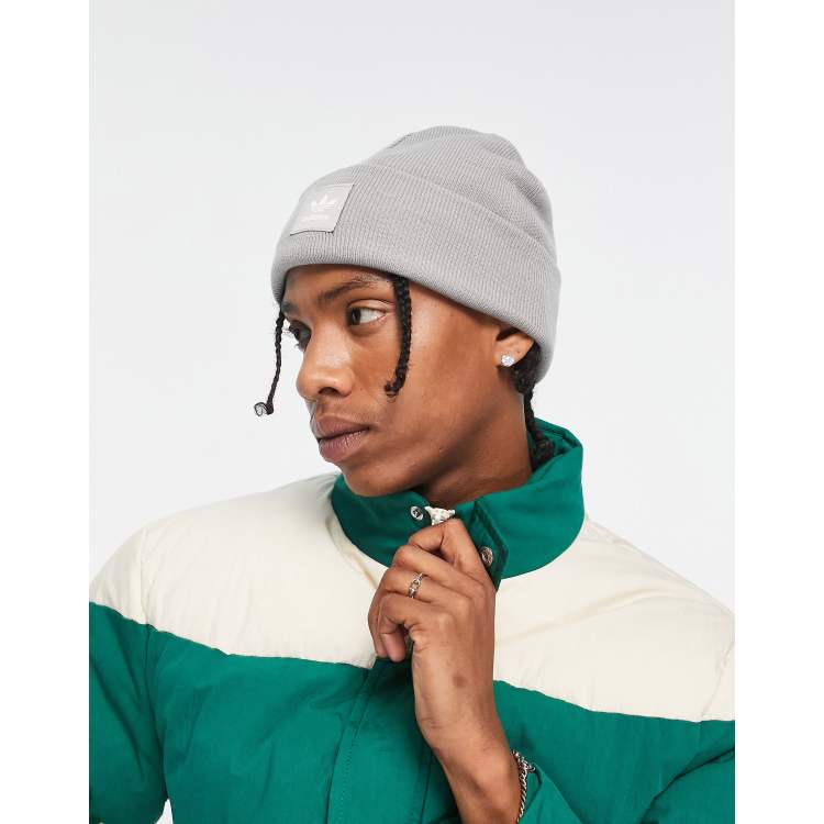 adidas Originals Adicolor beanie ASOS cuff grey | logo in