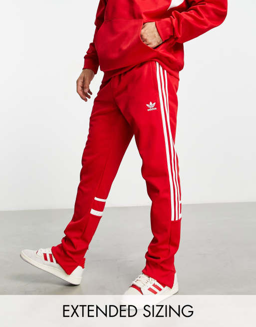 adidas Originals Adicolor cutline joggers in red
