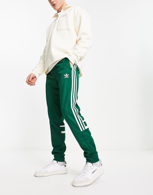 adidas Originals adicolor Cutline sweatpants in green 2