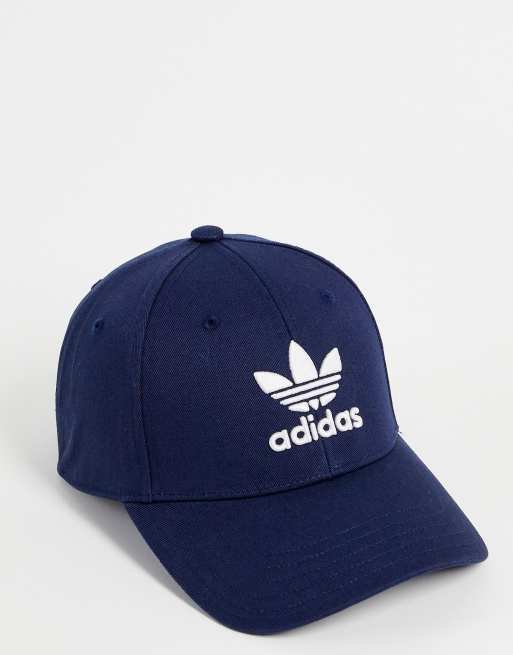 adidas Originals – adicolor – Czapka baseballowa z daszkiem w ciemnym odcieniu indygo z logo Trefoil