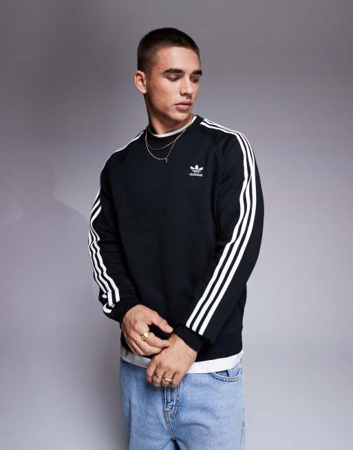 adidas Originals – adicolor – Czarna bluza z trzema paskami