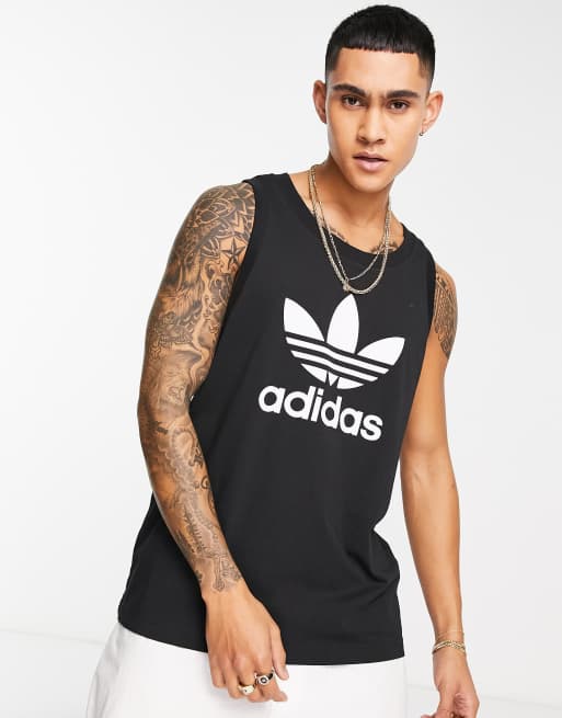adidas Originals – adicolor – Czarny top bez rękawów 