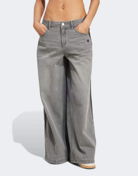adidas Originals Adicolor denim adilenium pant in washed grey denim - view 1