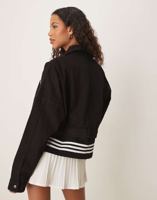 adidas Originals Adicolor denim jacket in black, 3 of 4