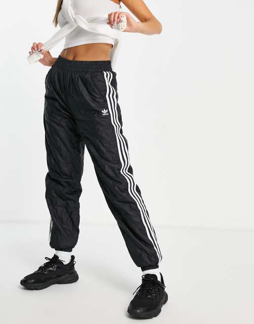 Zwarte adidas broek met witte strepen on sale
