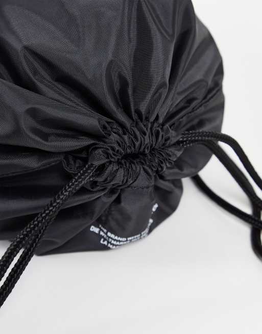 adidas Originals adicolor drawstring backpack in black, 3 of 4