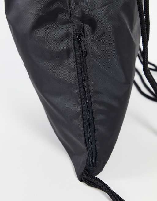 adidas Originals adicolor drawstring backpack in black, 4 of 4
