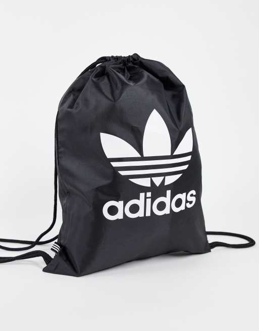 adidas Originals adicolor drawtring backpack in black