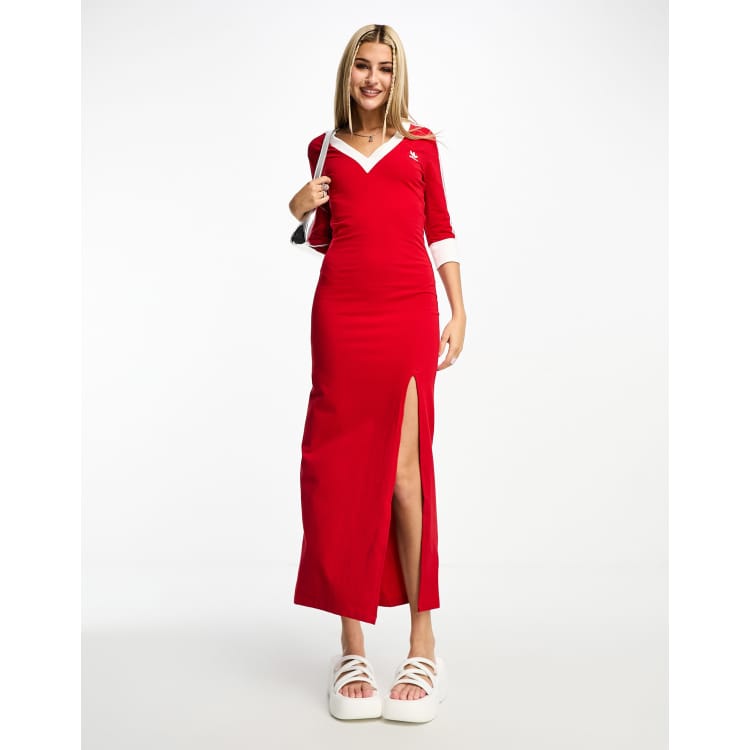 Red adidas dress rihanna best sale