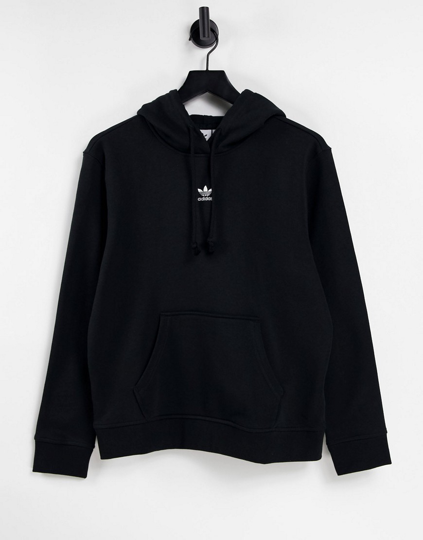 adidas originals adicolor essentials fleece hoodie in black