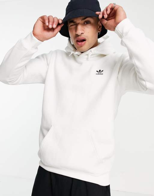 adidas Originals adicolor essentials trefoil hoodie in white