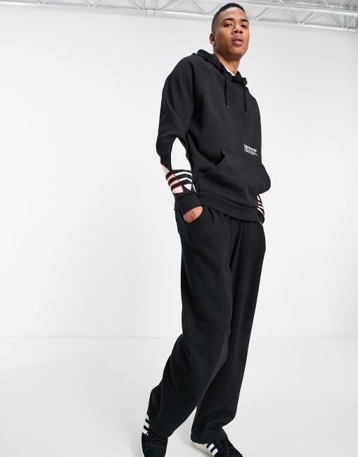 Adidas hoodie on sale logo on sleeve