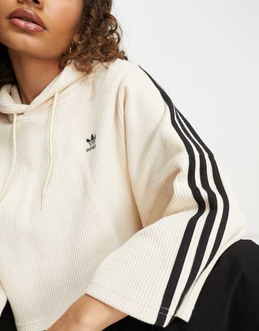 Felpa adidas corta bianca deals