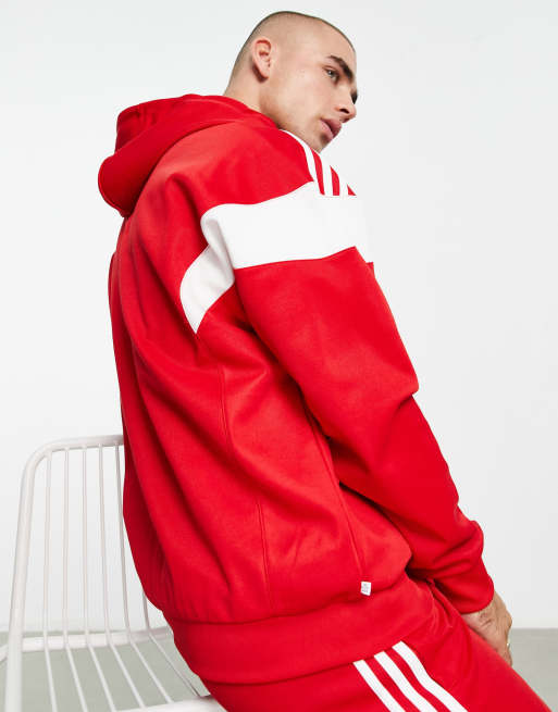Felpa adidas bianca e rossa best sale