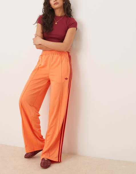 adidas Originals Adicolor Firebird oversized track pant in orange