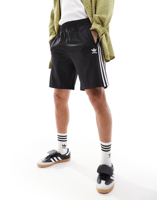 adidas blue Originals Adicolor Firebird shorts in black