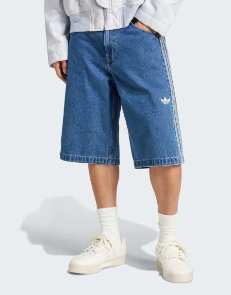 adidas Originals - Adicolor Firebird - Shorts van denim in blauw - view 1