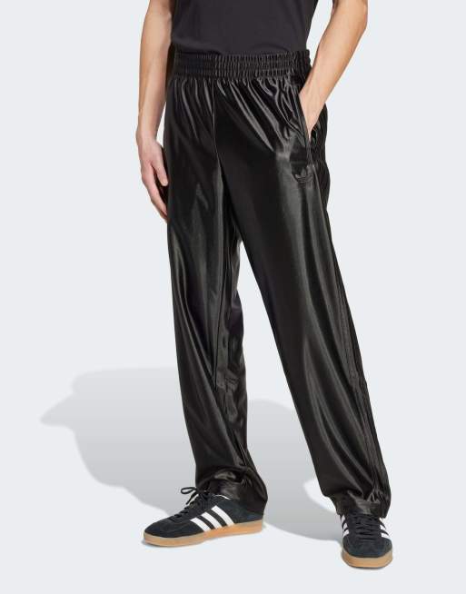 adidas Originals – Adicolor – Firebird – Svarta, metalliska träningsbyxor