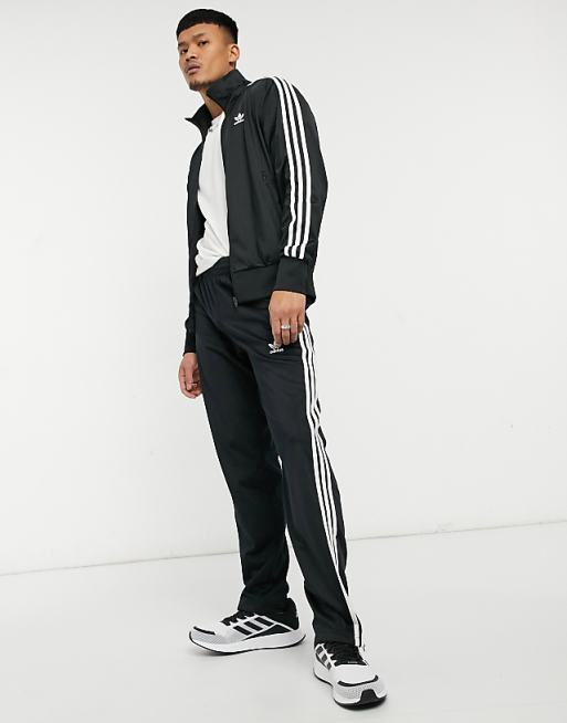 adidas Originals adicolor Firebird three stripe sweatpants in black | ASOS