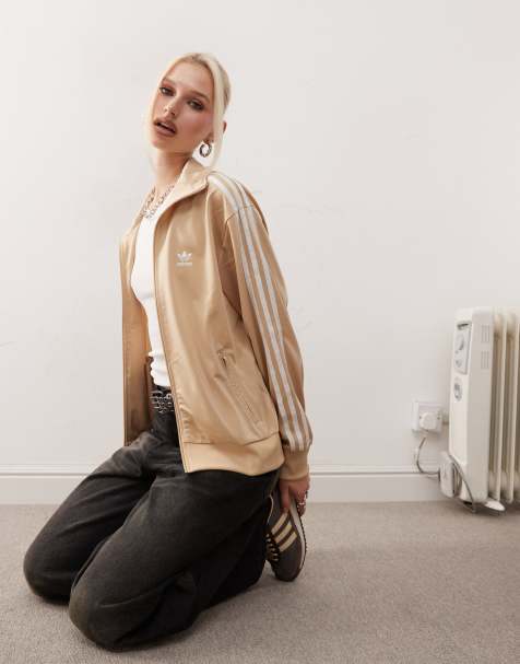 adidas Originals adicolor firebird track jacket in beige - view 1