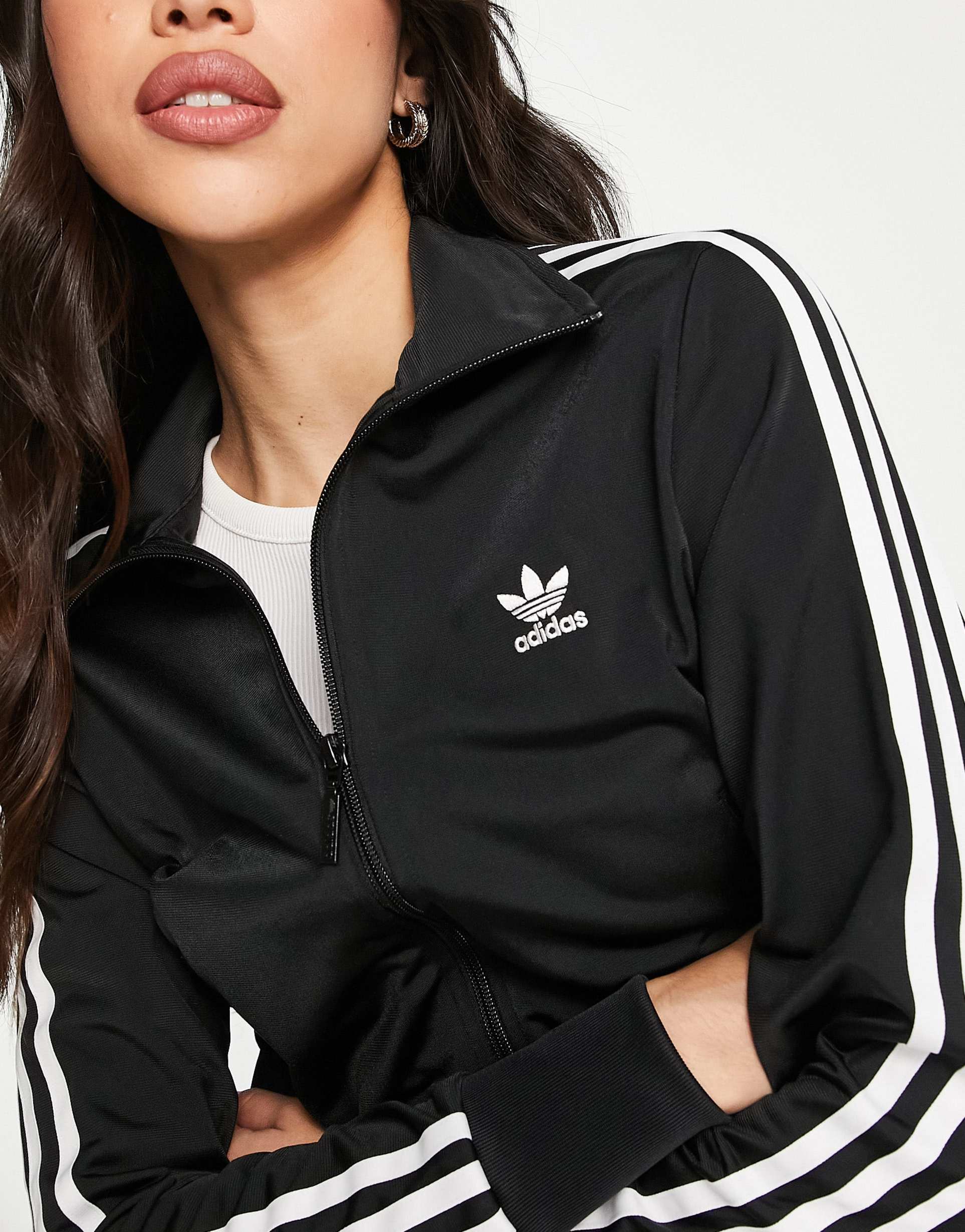 adidas Originals adicolor firebird track jacket in black