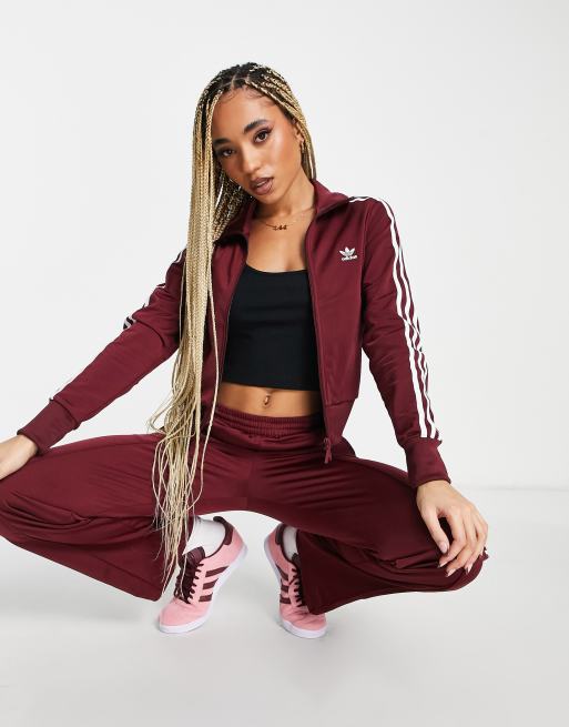 Maroon adidas firebird jacket sales