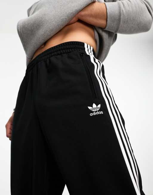 Black and white striped adidas pants clearance