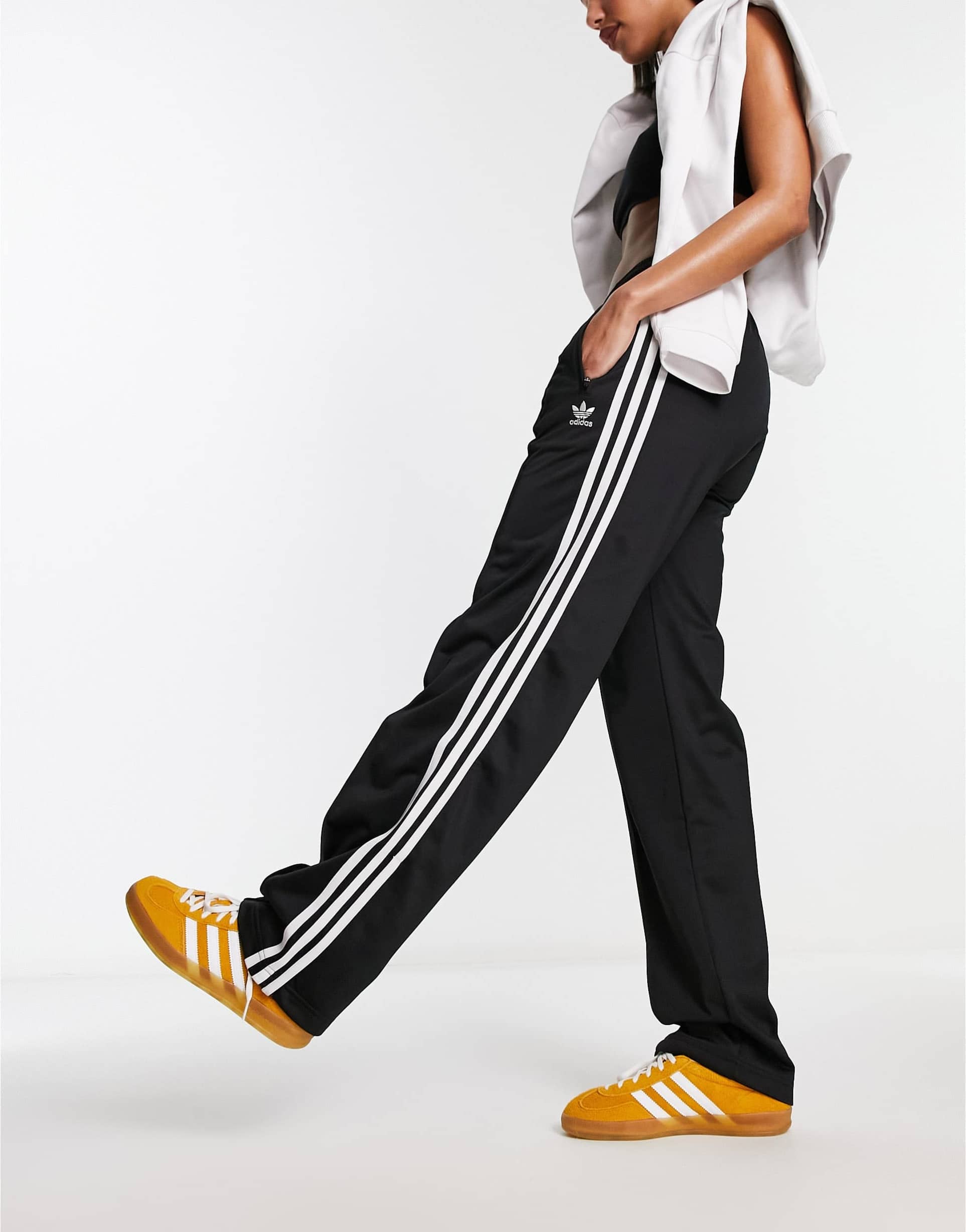 adidas originals adicolor firebird track pants in black