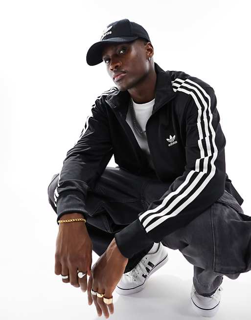 adidas Originals adicolor Firebird track top in black adidas Originals adicolor Firebird track top in black