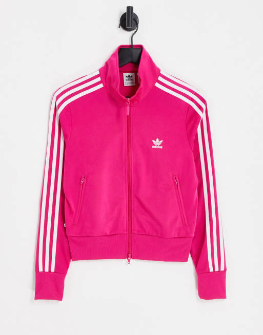 Hot pink adidas track jacket 2025