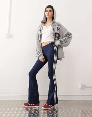 adidas Originals adidas Originals Adicolor flared leggings in navy