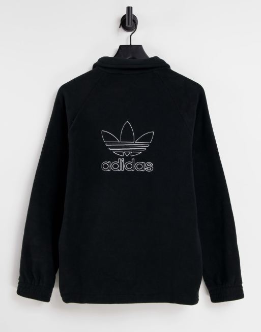 adidas Originals - adicolor - Fleece met korte rits in zwart