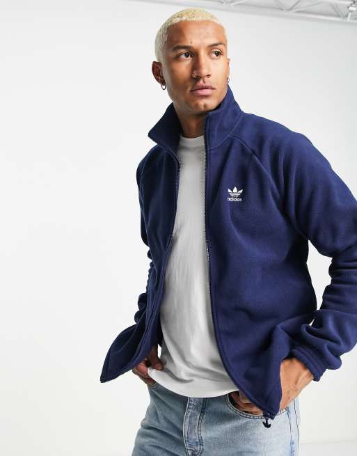 adidas Originals Adicolor Fleecejacke in Marineblau