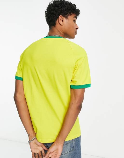 adidas Originals adicolor Football Nations World Cup Brazil t shirt in yellow
