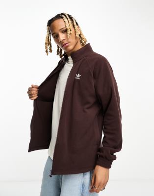 adidas Originals adidas Originals adicolor full zip fleece in brown