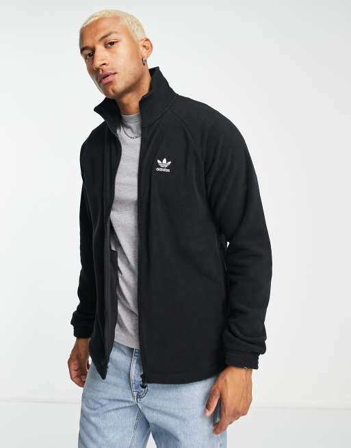 adidas Originals adicolor full zip through fleece in black