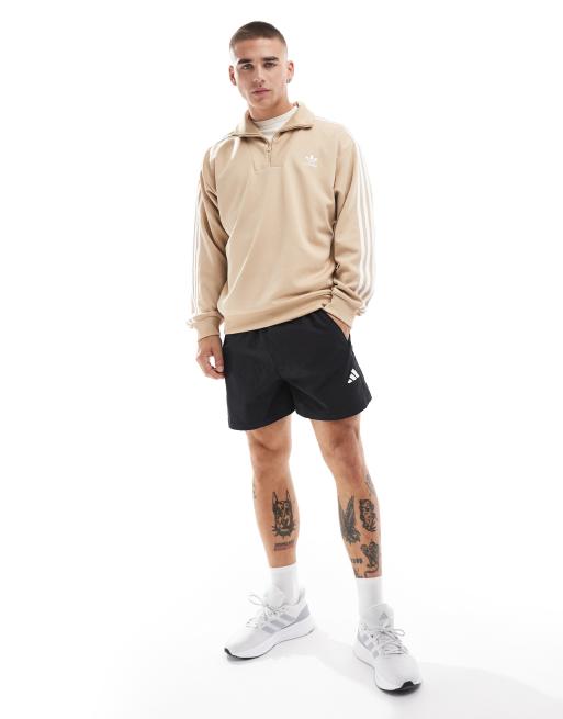 adidas Originals Adicolor Funnel Neck Track Top in beige | ASOS