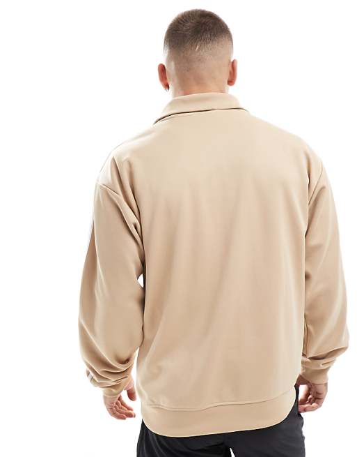 adidas Originals Adicolor Funnel Neck Track Top in beige | ASOS adidas Originals Adicolor Funnel Neck Track Top in beige | ASOS
