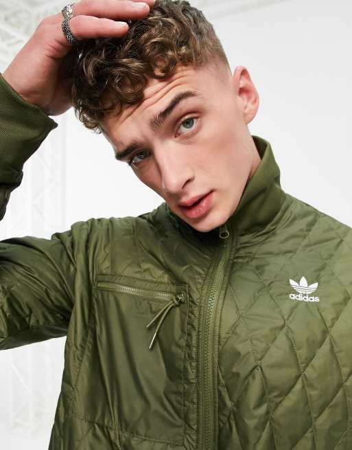 Adidas originals jacket khaki hot sale