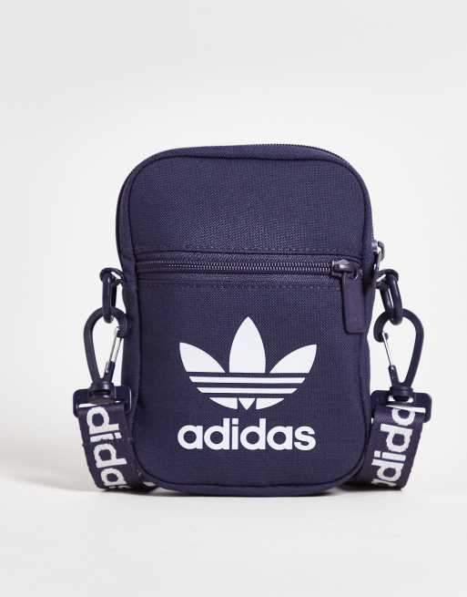 adidas Originals – adicolor – Granatowa saszetka crossbody na pasku z logo