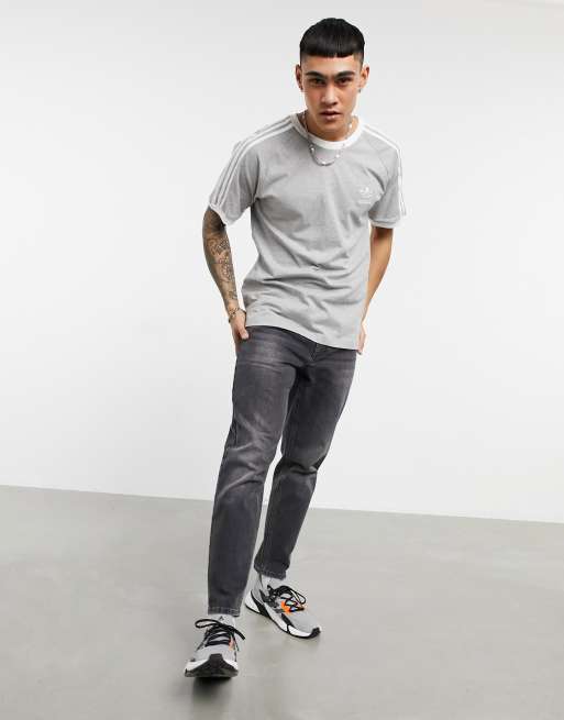Graues adidas t shirt best sale