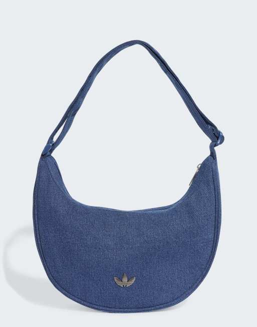 adidas Originals – Adicolor – Halbmondförmige Tasche aus hellem Denim, 2 von 4