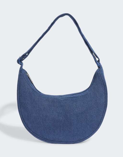 adidas Originals – Adicolor – Halbmondförmige Tasche aus hellem Denim, 4 von 4