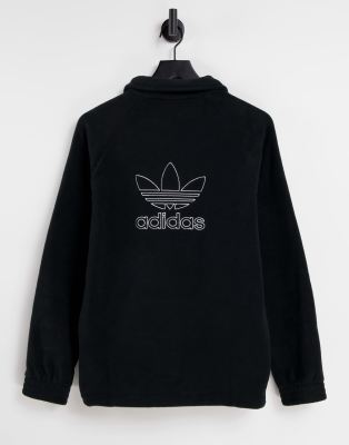 adidas Originals adicolor half zip fleece in black